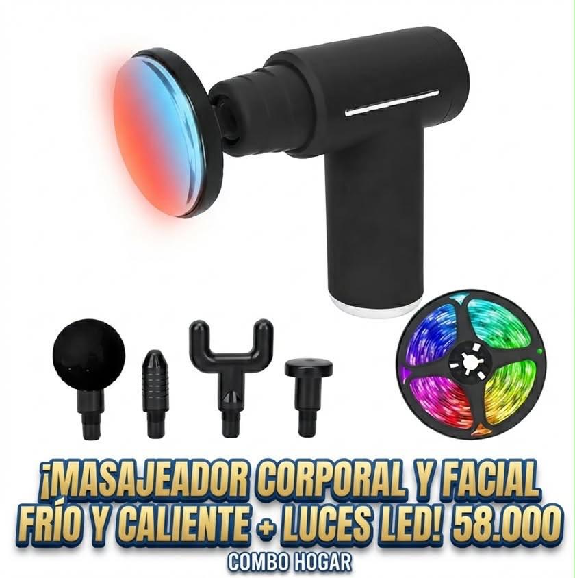 Combo Bienestar y Ambiente: Masajeador Terapéutico Frío/Calor + Luces LED 5M
